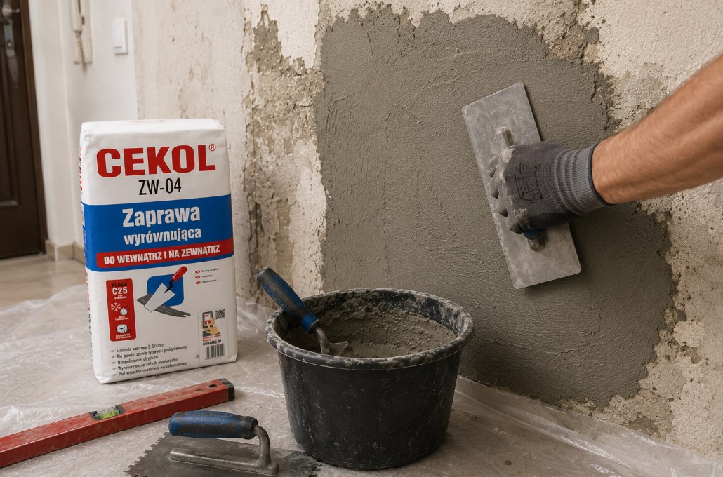 Zaprawa wyrównująca CEKOL ZW-04 22 kg do ścian podłóg i ubytków